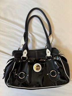 Black and white purse