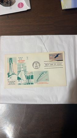 1980 Winter Olympics First Day Cover Envelope