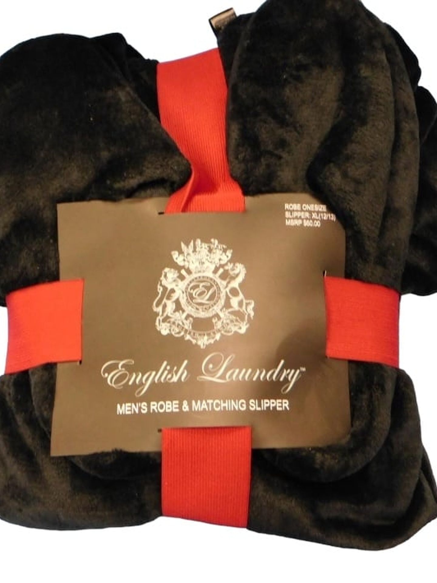 English Laundry Men's Robe & Matching Slipper Set