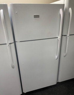 Frigidaire Top Freezer Fridge – White, Ice Maker Ready + Warranty