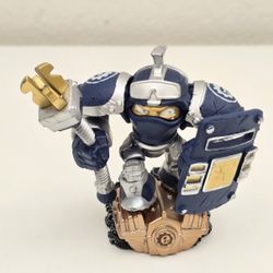 Skylanders Figure Blue Silver Gold Robot Toy