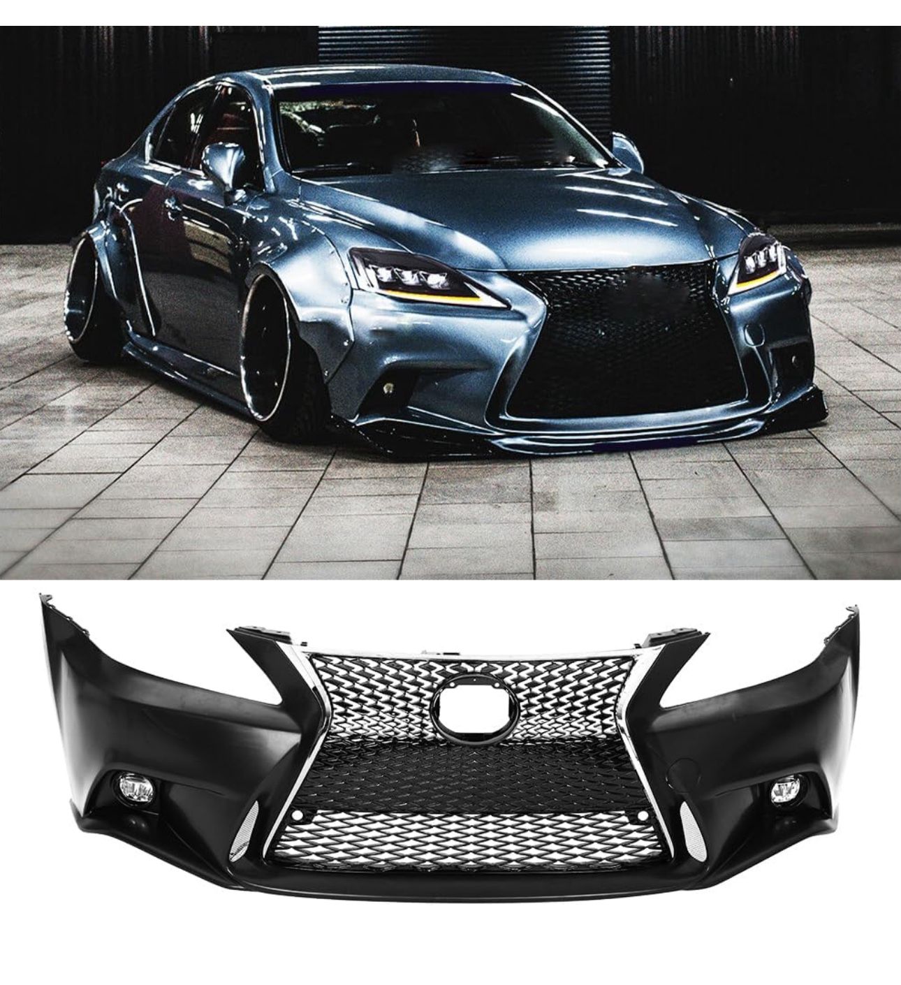Front Bumper Conversion Kit Compatible with 2006-2012 Lexus IS250 /IS350 old & New Models