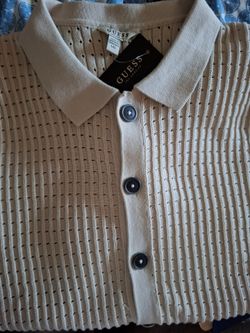 Guess Los Angeles Knit Polo Shirt Size L