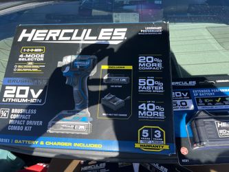 Bundle Combo 20 volt 1/4 brushless Compact Impact Driver Set With 20 volt 5 Ah Battery 