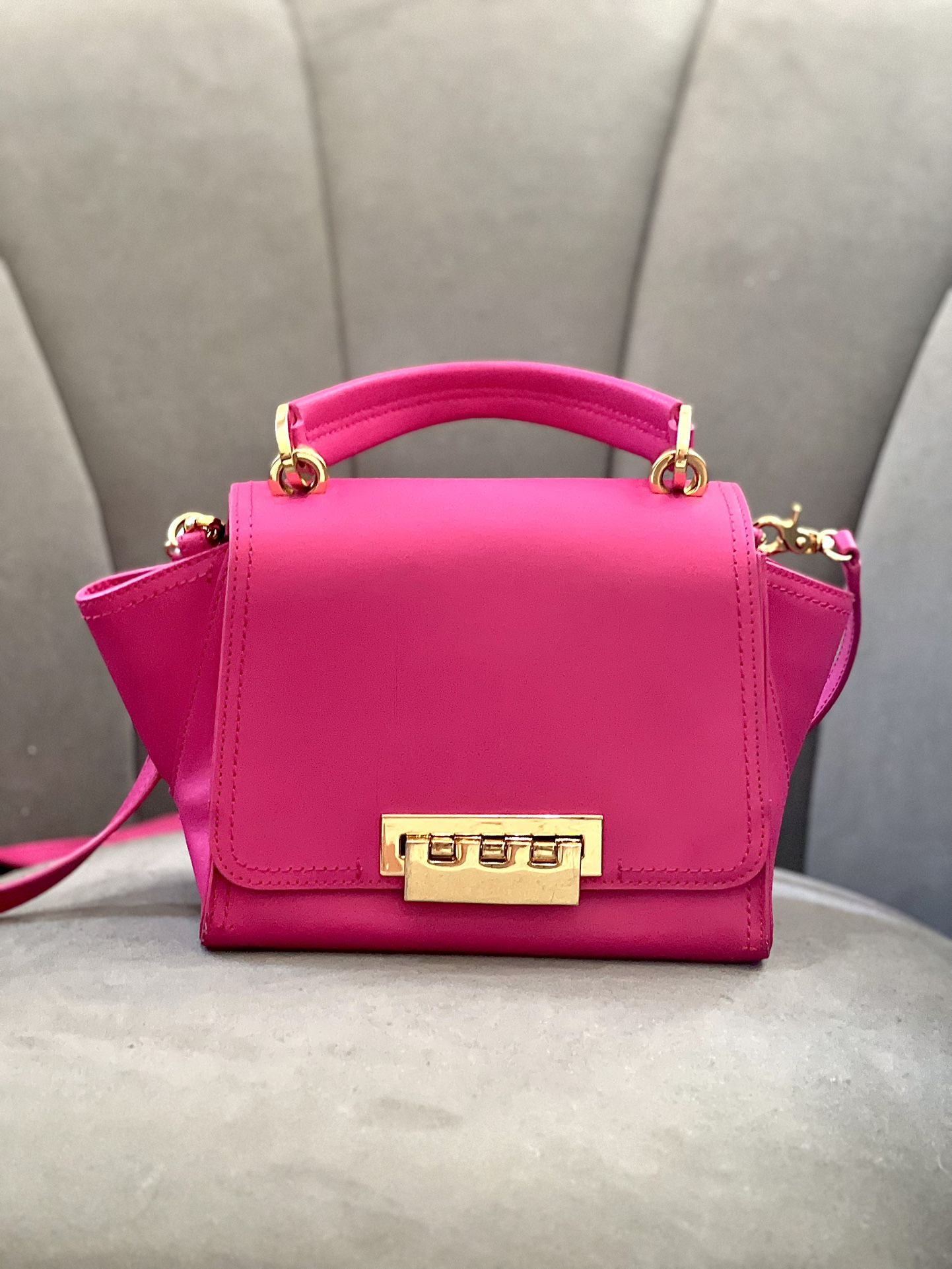 ZAC Posen Eartha Top Handle Crossbody in Pink