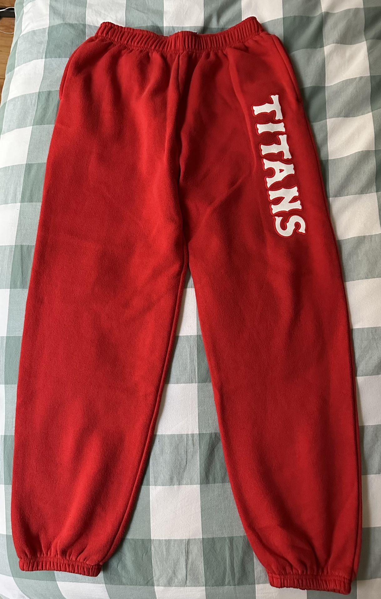 Red sweat pants