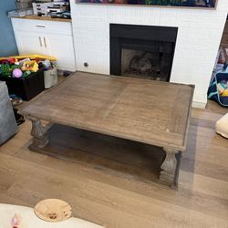 Ashleys furniture coffee table plus   side table oak wood