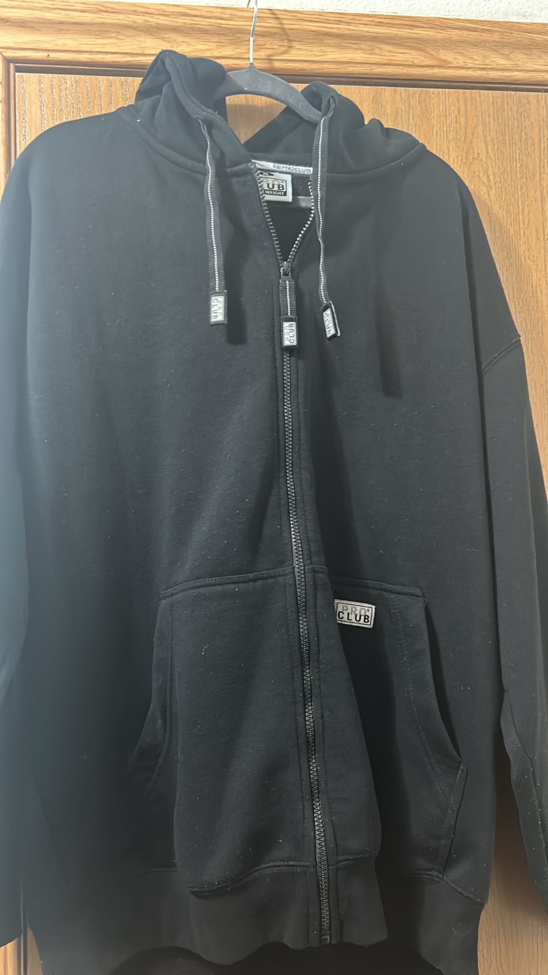 Black Heavyweight Pro club Hoodie