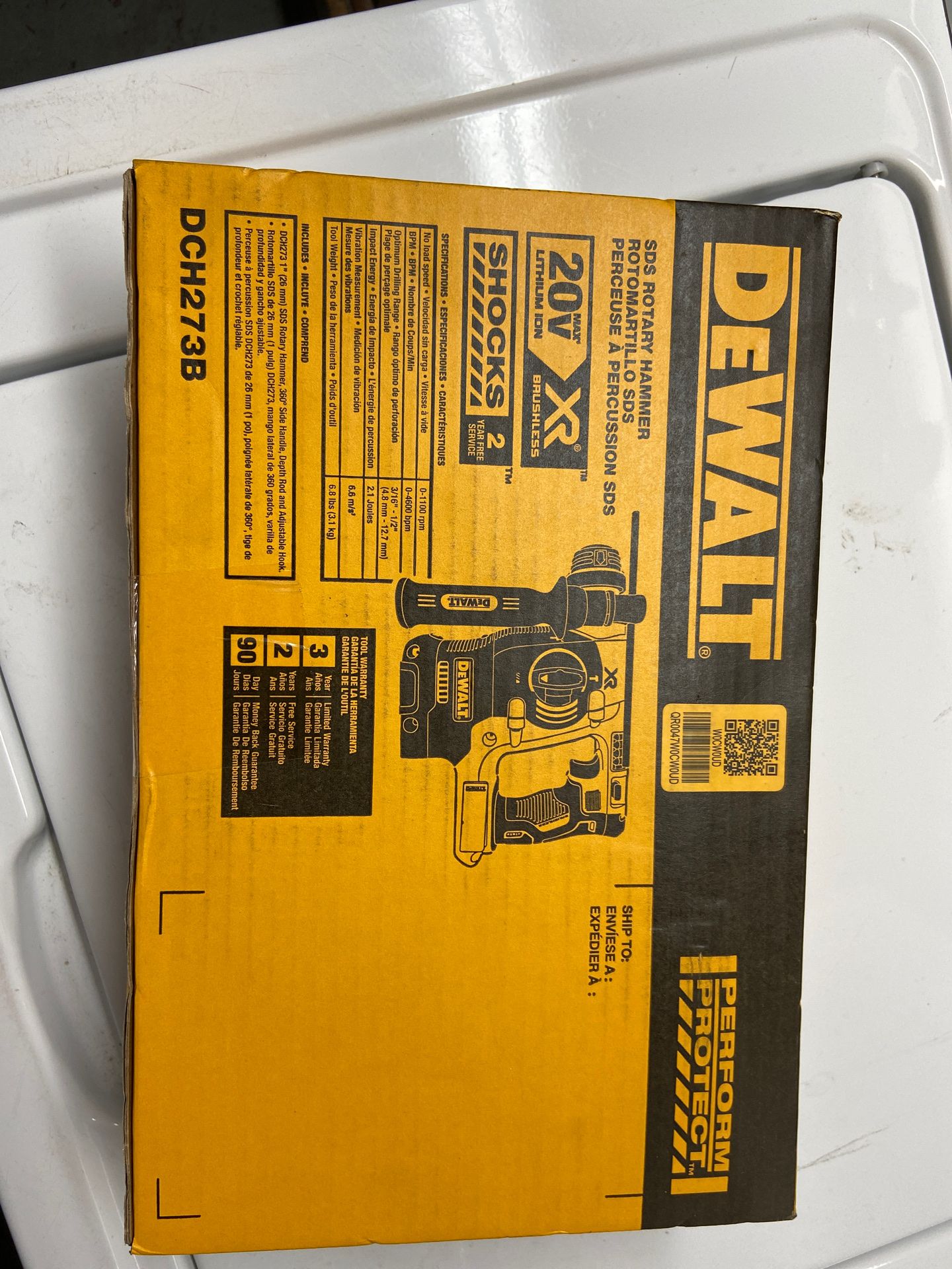 New dewalt 1”sds rotary hammer drill no battery tool only
