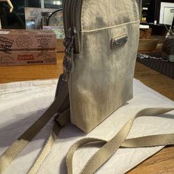 Baggallini Shimmery Brown Mini Crossbody