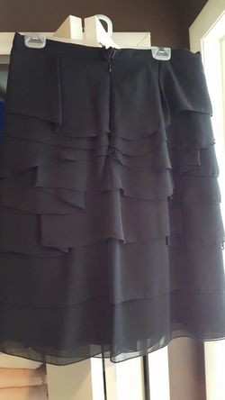 Adrianna Pappel black chiffon layered skirt