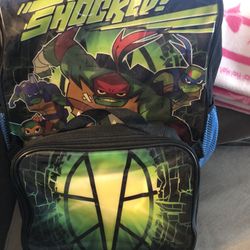 Ninja Turtle Kids Backpack & Lunch Bag/Brand New 