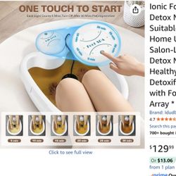 New In Box Ionic Foot Bath Detox Machine - Suitable for Home Use, Home Salon-Level Spa Detox Machine, Healthy Detoxification, with Foot Bath, Array * 