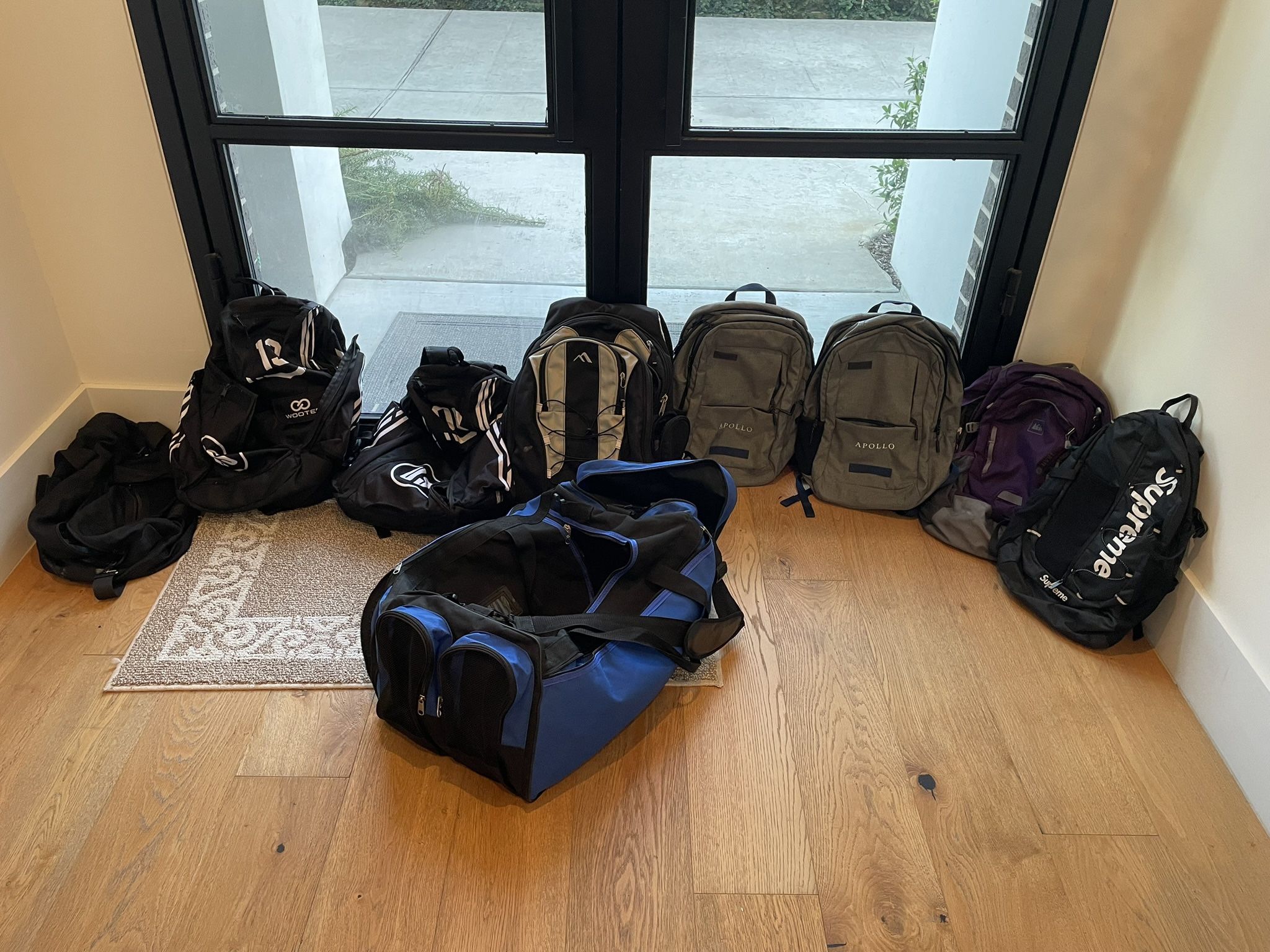 8 Backpacs (one Supreme)