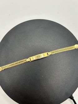 BRAND NEW 10KY Double Row Curb Baby ID Bracelet
