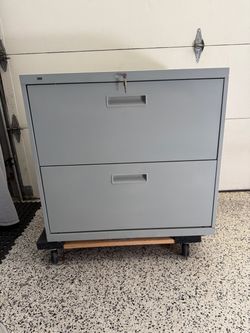 Hon 2-Drawer Lateral Metal Filing Cabinet with Lock