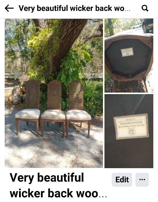 Retro Middle Century Three very solid chairs
