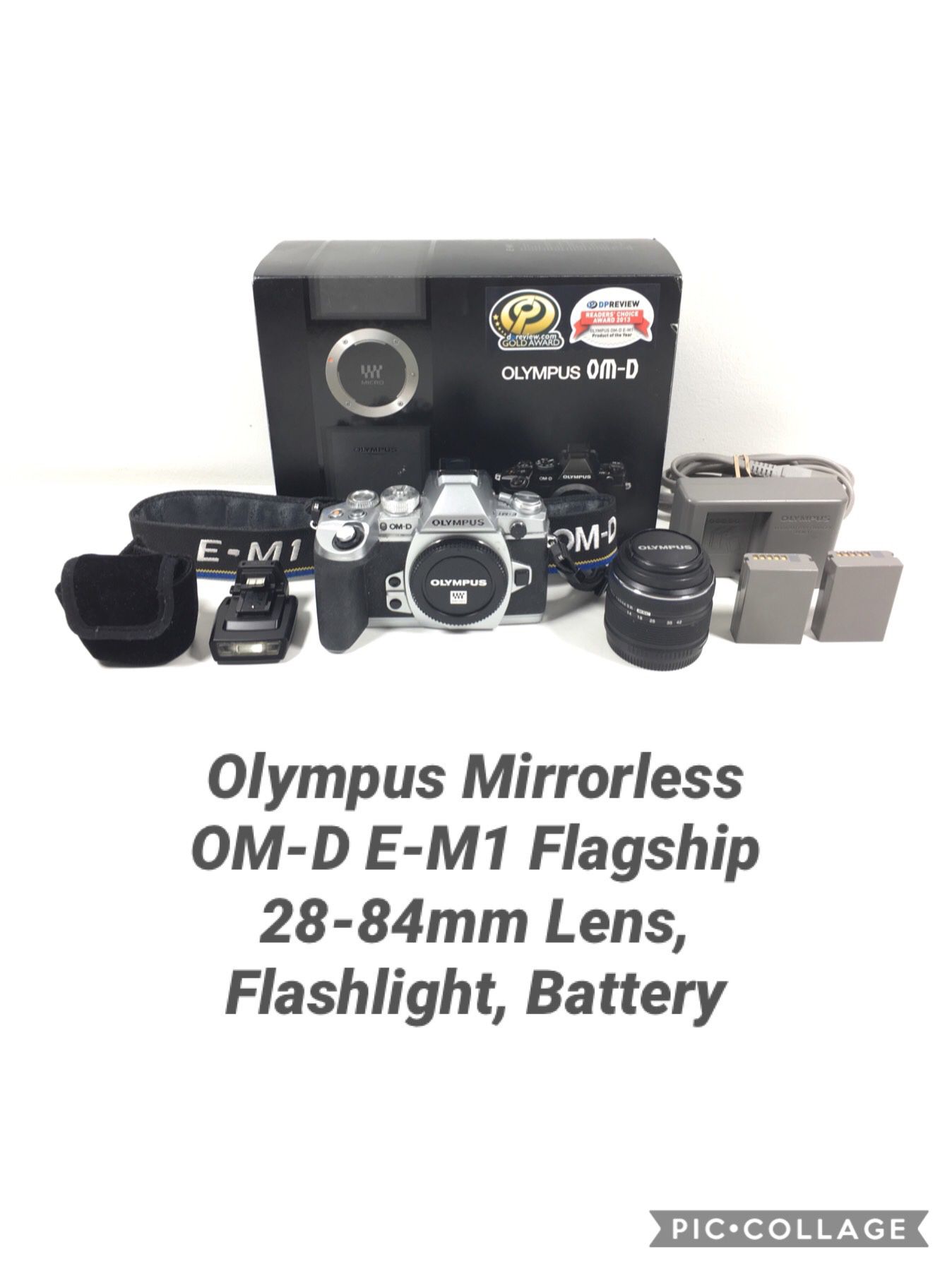 Olympus E-M1 Mirrorless Digital Camera 16MP Lens Bundle