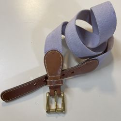 Dooney & Bourke Women’s Brown Leather Solid Brass lavender Straps Belt size 34