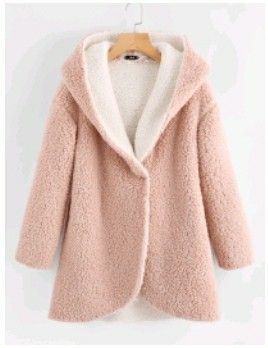 Peach/ Light Pink Teddy Coat