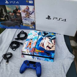 Dragon Ball Z PS4 500GB with Wireless Controller & 3 Great Games of choose $220! Or No Games $180!.. $20! Per Game regardless