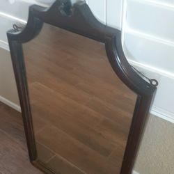 Antique Real Wood  Mirror. With Measurements.  
