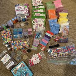 Huge Lot If Girls crafting Beads Jewelry making Foam For slime making