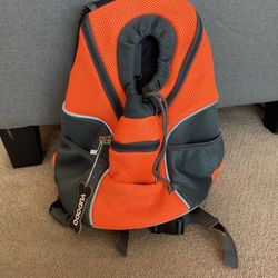 Dog Backpack Orange Size S/M