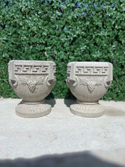 Small Grecian Style Cement Planter
