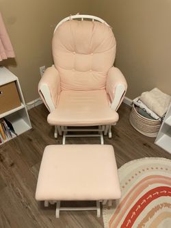 Light Pink Gliding Rocking Chair.