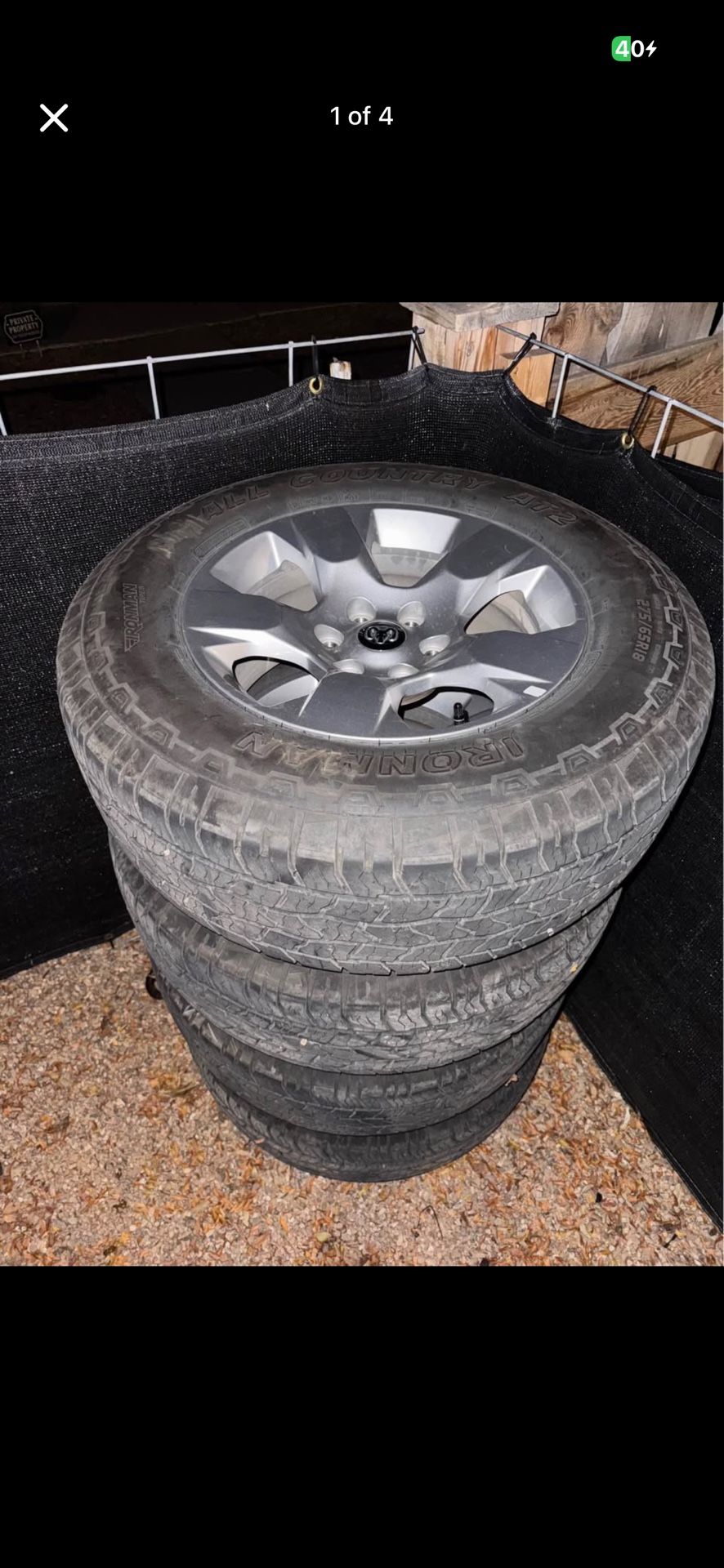 Ram 1500 Rims And Tires Good Tread Left 