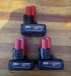 Milwaukee new 6ah h Battery  12M $80e ach one