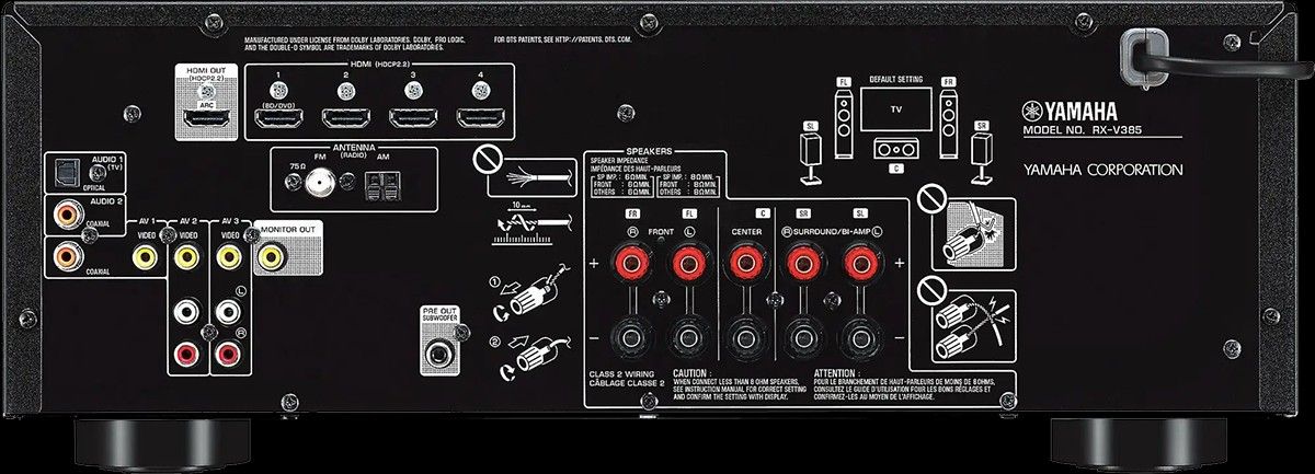 Yamaha RX-V385 5.1 Channel Home Theater A/V Receiver