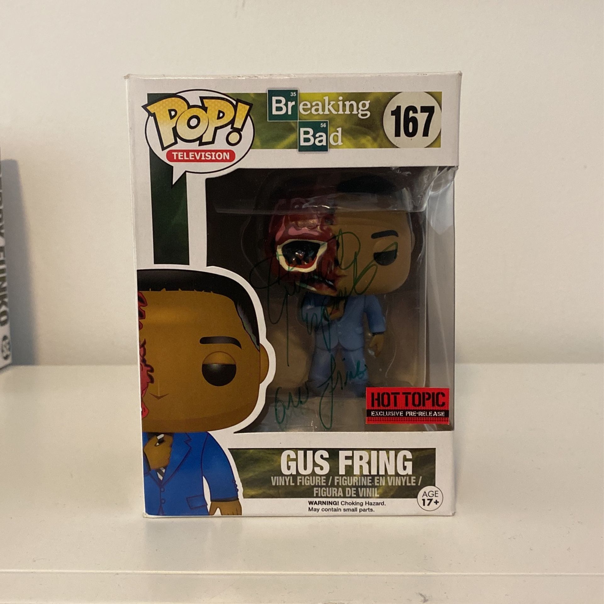 Gus Fring Dead Hot Topic Pre-release Funko Pop! Television #167 SIGNED BY GIANCARLO ESPOSITO