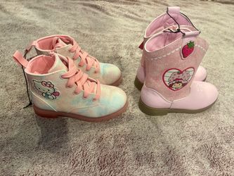 Botitas de Hello Kitty Toddler Talla 7,8,9,10… Botas De Strawberry Shortcake Toddler Talla 11