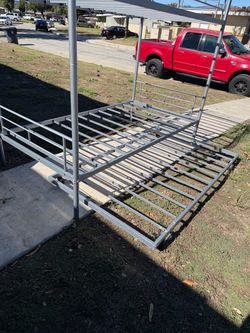 Silver Metal Bunk Bed Frame