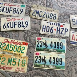 Various License Plates