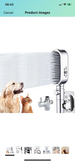 Dog Shower Attachment for Pet Bath, Dog Washing Sprayer Kit with 3-Mode Handheld, 78 Inches Tangle-Free Hose, G1/2" Shower Diverter (Lightweight & Spa