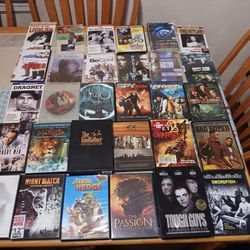 Various Dvds And 1 Vhs Set