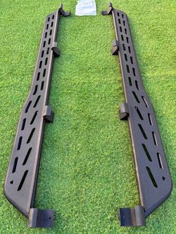 Running Boards COMPATIBLE WITH FOR FORD BRONCO 4 DOOR (WITH ROCK RAILS) 2021-2026 Exterior Mounts, Nerf Bars, Side Steps (2-Piece Set), Heavy-Duty
