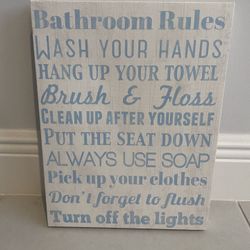 Bathroom Rules Sign