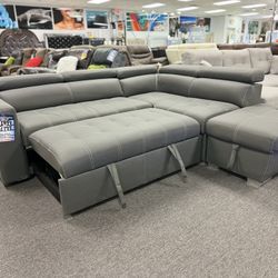 Amazing Deal😱Stunning Grey Sofa Sleeper Sectional Furniture On Limited Time Special Only $1199