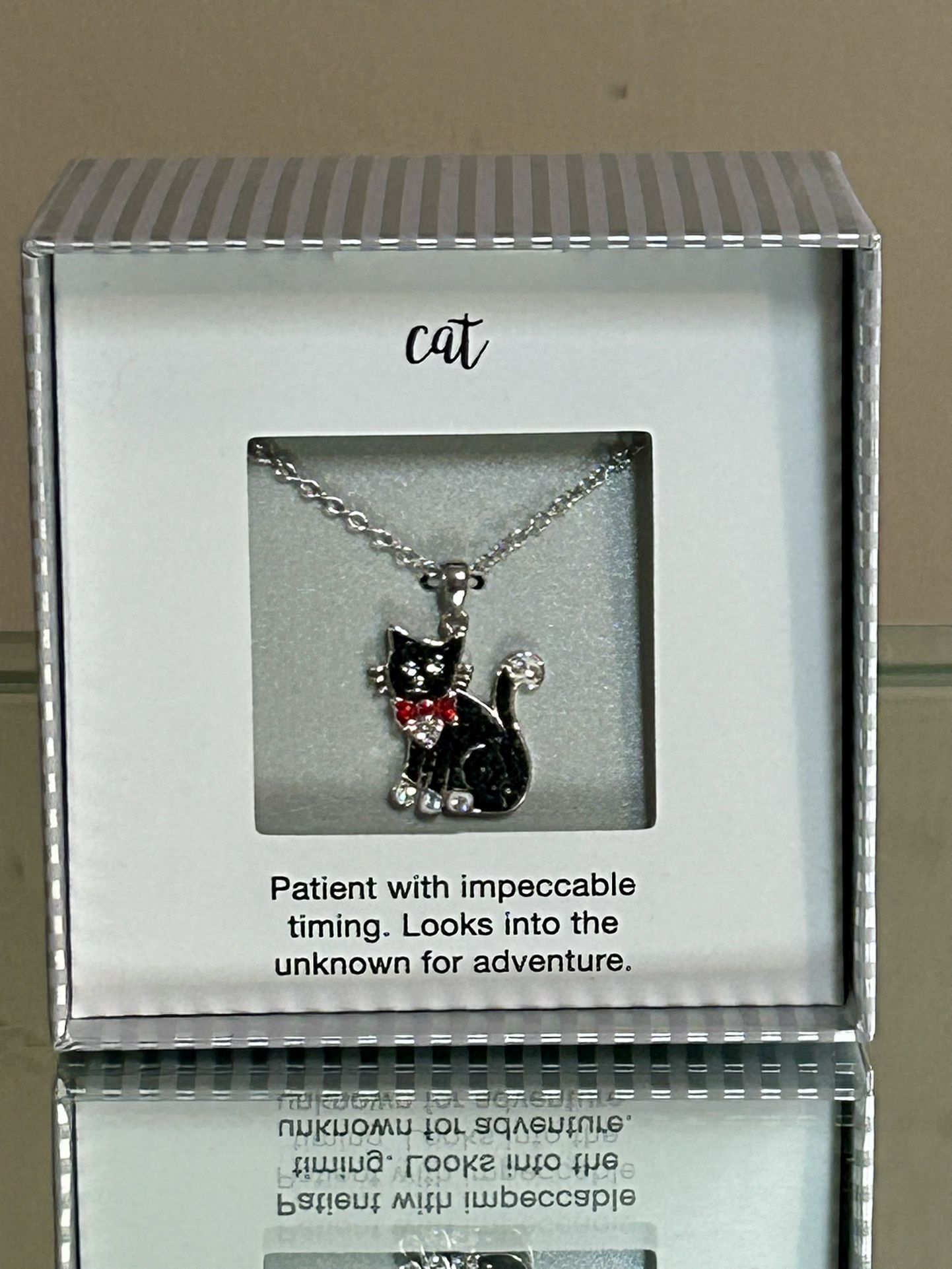 Adorable Sparkly Cat Necklace NEW