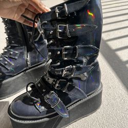 Platform Buckle Boots