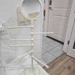 antique-style metal jewelry stand