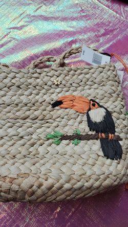 Straw Hawaiian Purse Disney Authentic