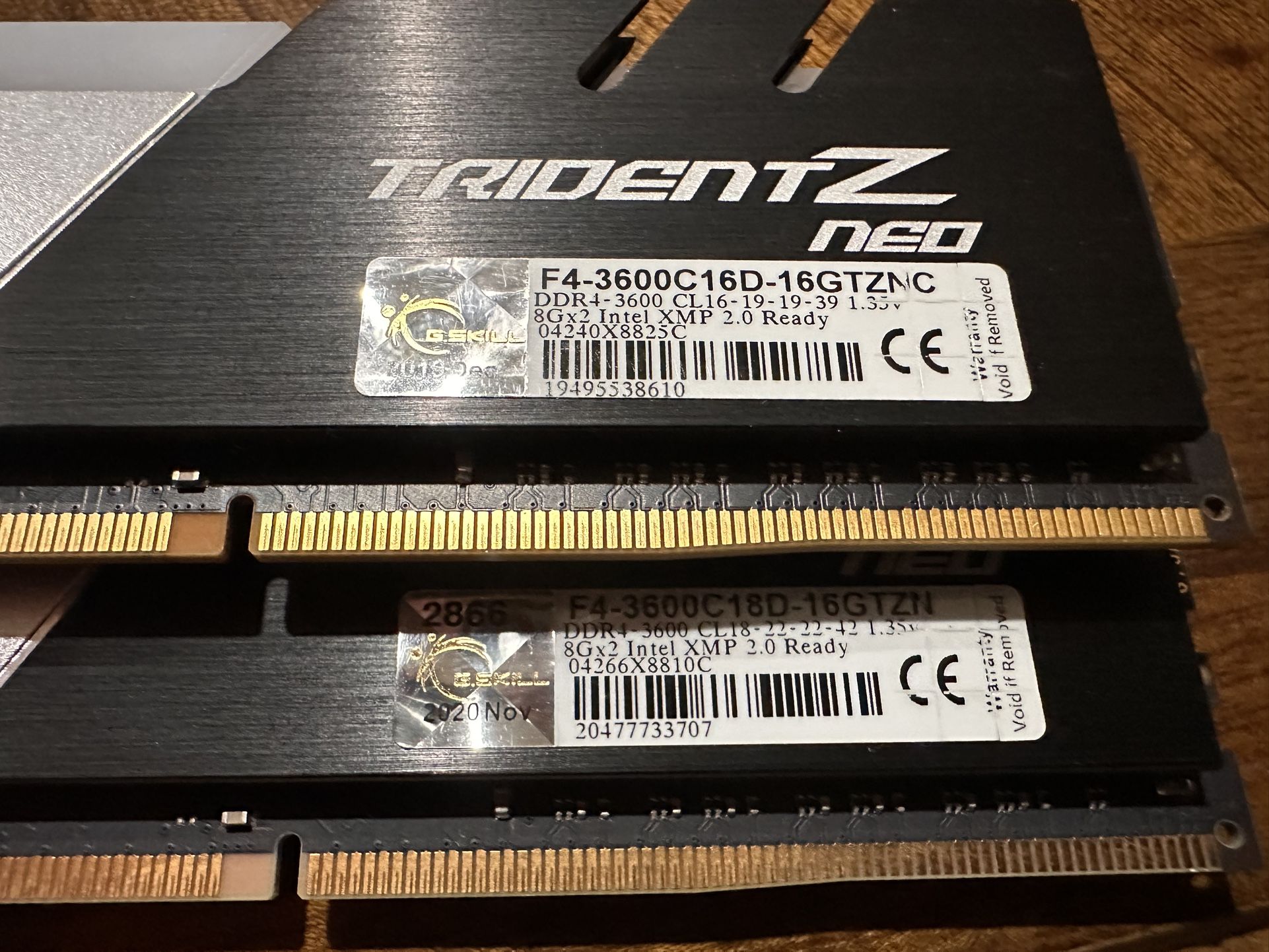 G Skill Trident Z NEO RGB 16gb RAM