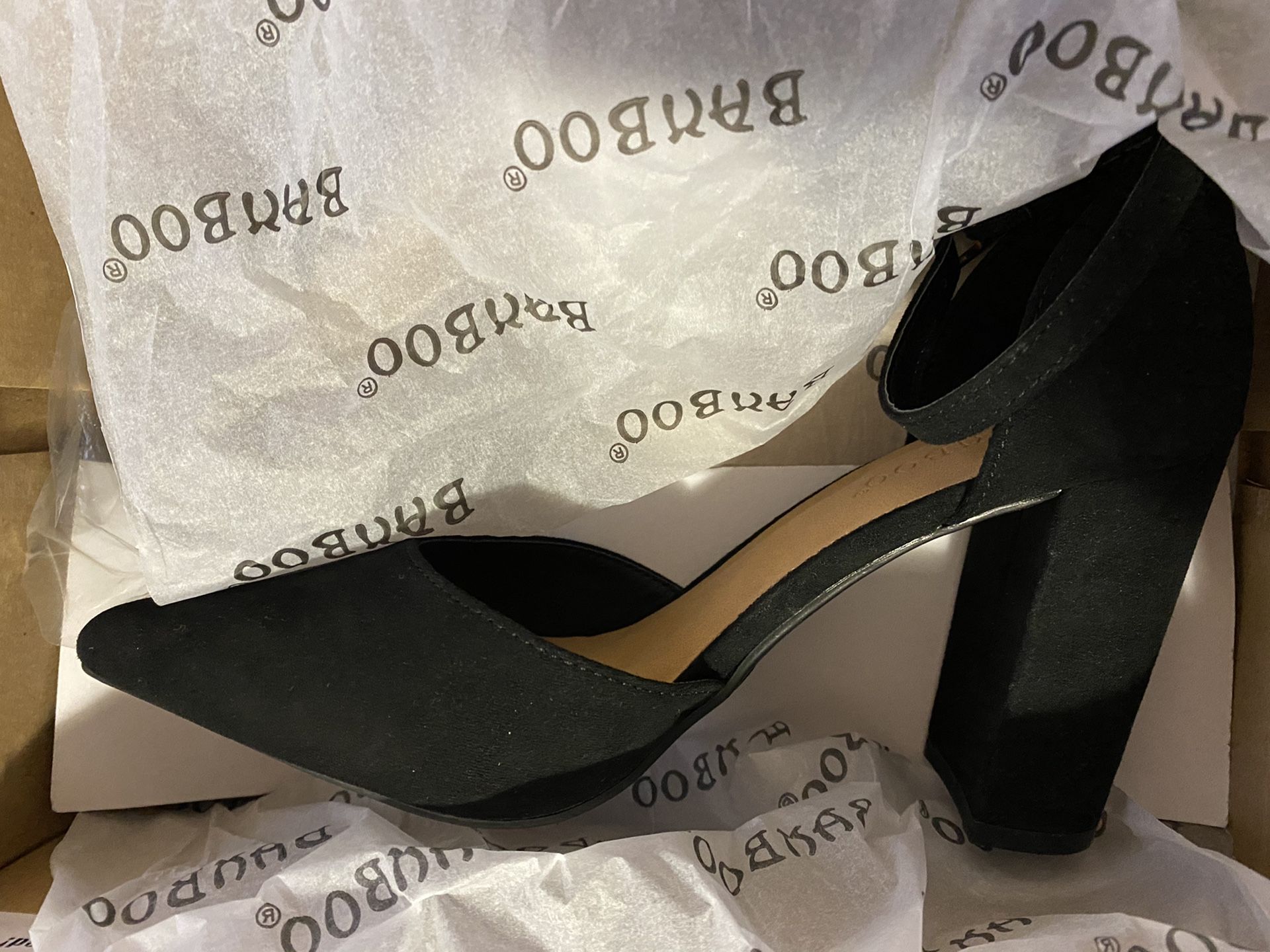 Close toed black heels