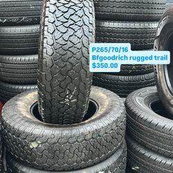 Set of four used 265/70R16 $350