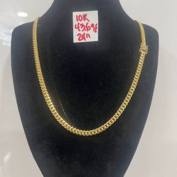 10K Solid Gold 🇨🇺 Links Chain For Wedding 43.6Gr 24 Inches Long 